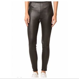 Rag & Bone Sammy High Rise Black Leather Legging
